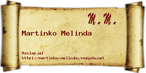 Martinko Melinda névjegykártya